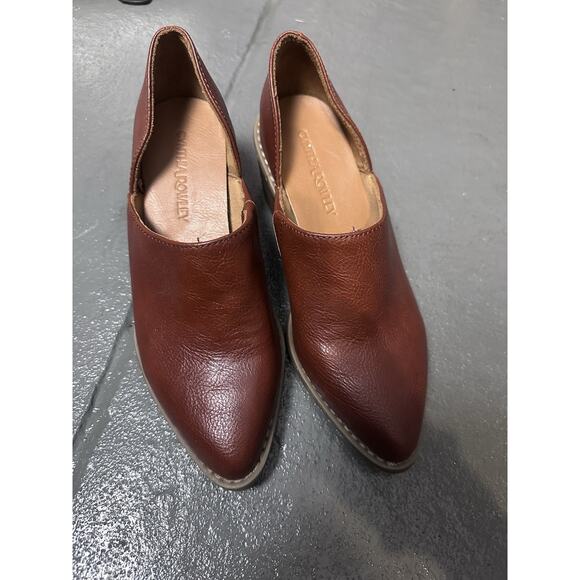 Cynthia Rowely red brown wedge heel shoes - Picture 2 of 8